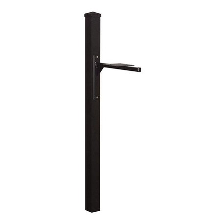 SPECIAL LITE PRODUCTS Special Lite Products SPK-720-BLK Wellington Direct Burial Mailbox with Post Smooth Square Decorative Aluminum SPK-720-BLK